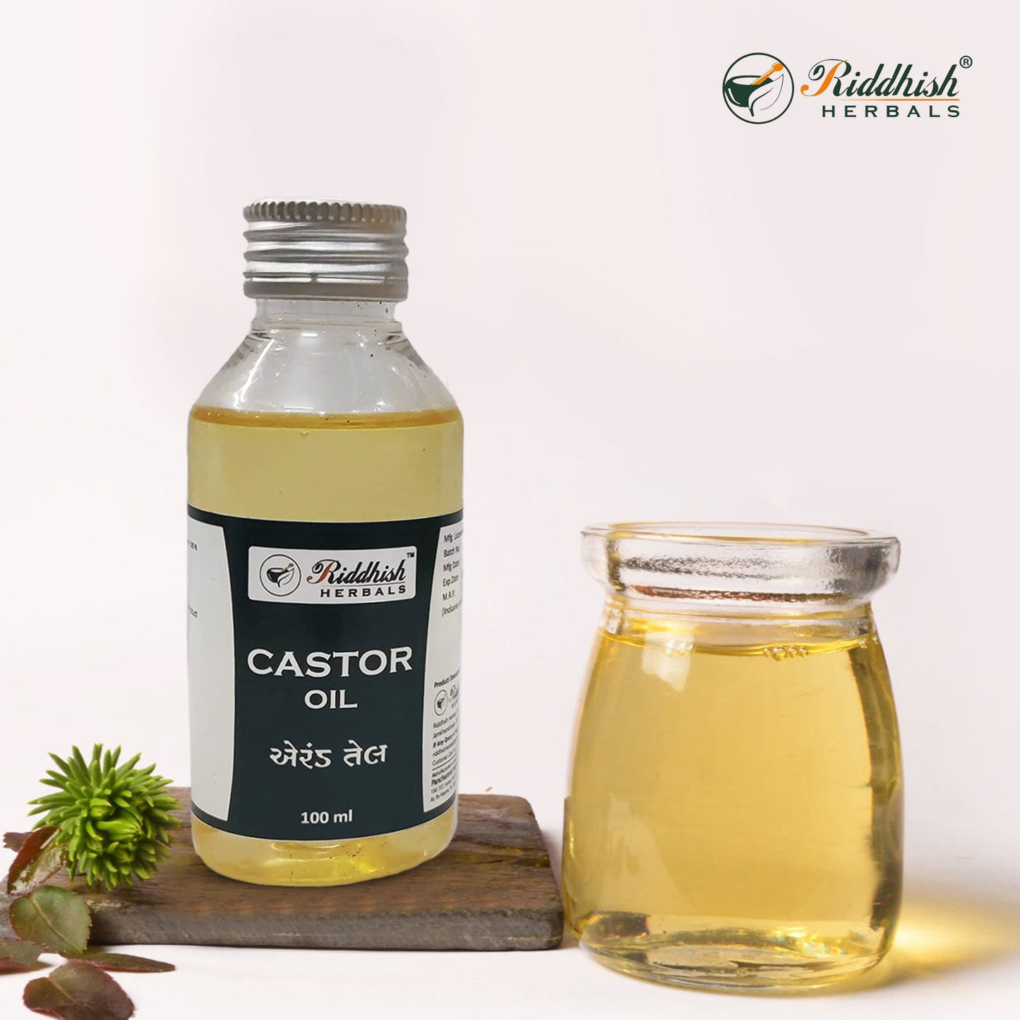 Castor Oil 100ml | | Natural Hair Growth & Skin Health | RIDDHISH HERBALS