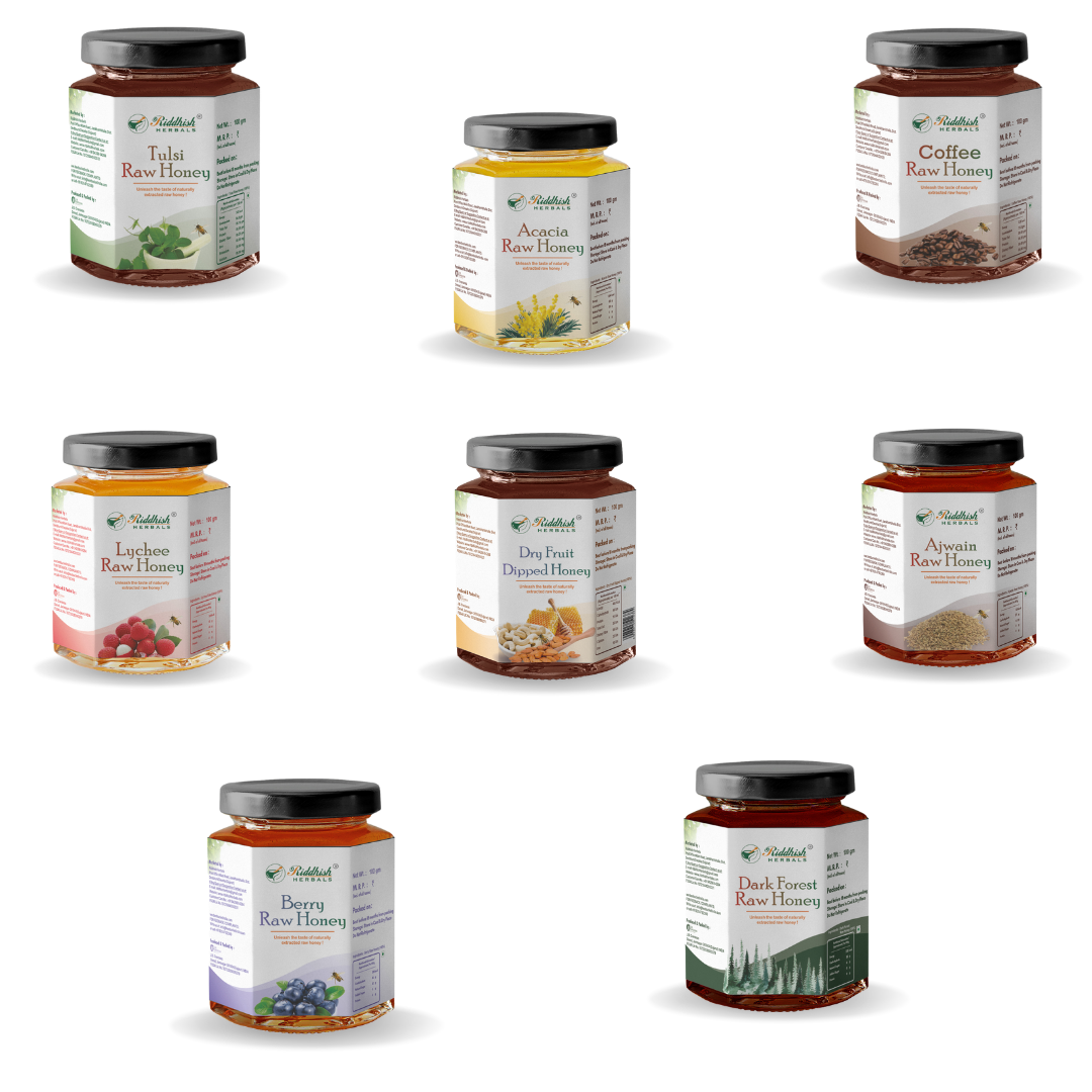 Raw Unprocessed Organic Honey Combo Gift Pack | Natural Honey Gift Pack | Gift for Corporates , Friends and Family
