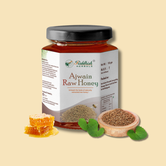 Ajwain / Ajma Raw Organic Honey 100g | Raw and Unprocessed | RIDDHISH HERBALS