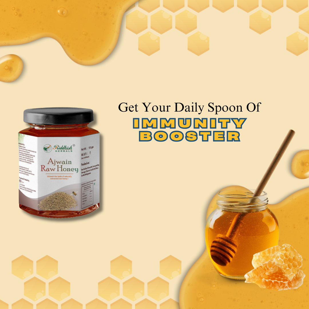 Ajwain / Ajma Raw Organic Honey 100g | Raw and Unprocessed | RIDDHISH HERBALS