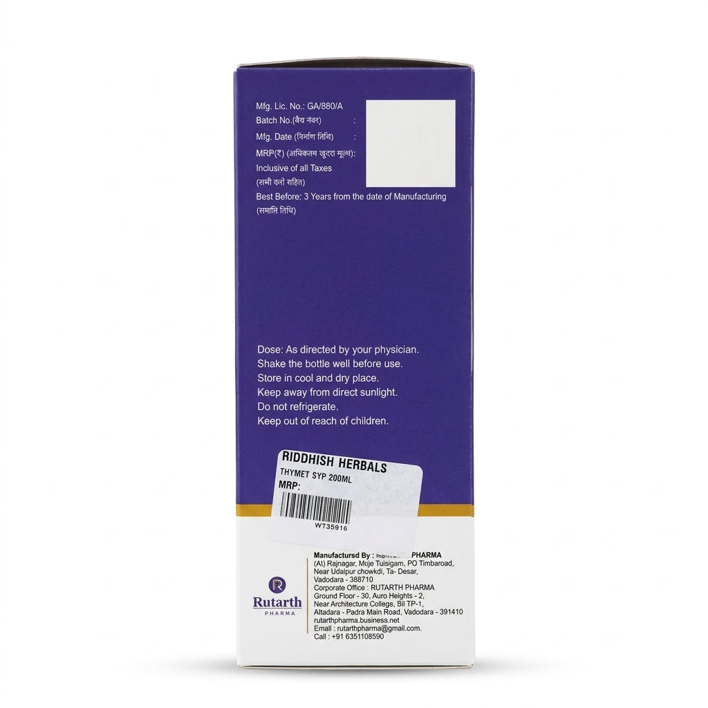 THYMET LIQUID (200ML) | RUTARTH PHARMA