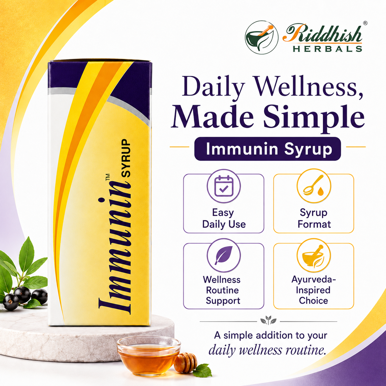 Immunin Syrup 200ml | Therachem Herbals | Ayurvedic Immunity & Energy Wellness Syrup | Ashwagandha & Moringa