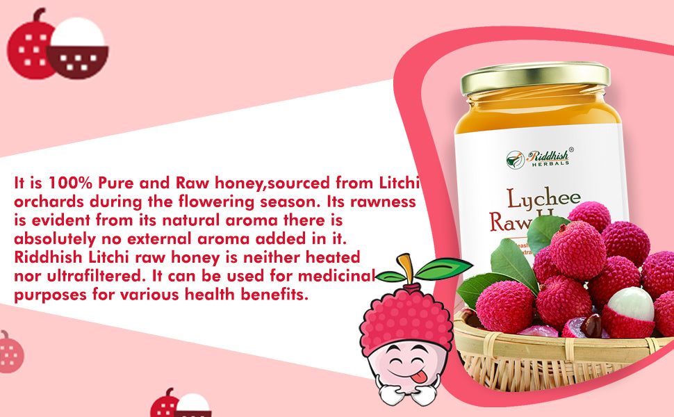 Lychee Honey Raw Organic Honey 500g | Natural Taste Honey | Raw and Unprocessed | Punjab Region