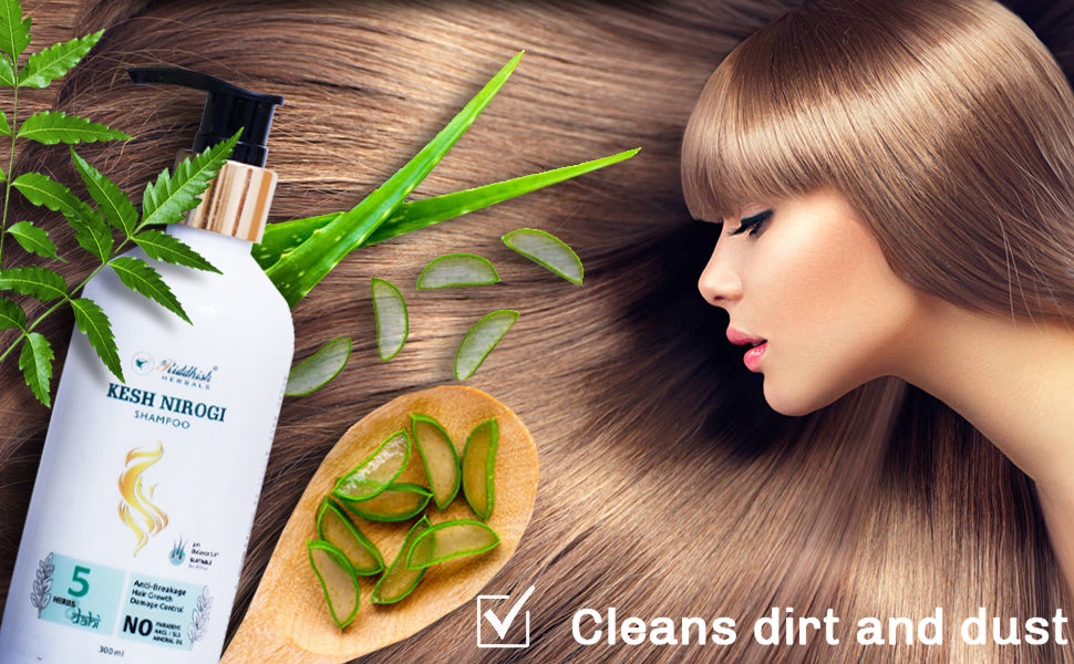 Kesh Nirogi Smooth & Silky Shampoo | Ayurvedic Hair Nourishment & Shine | Riddhish Herbals
