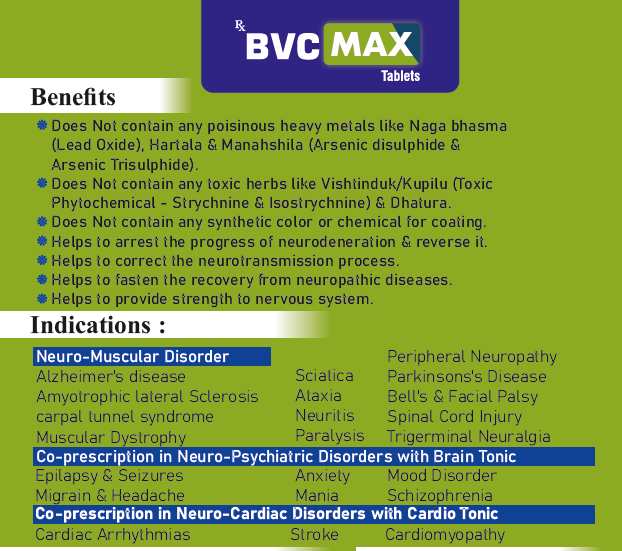 BVC MAX TABLET - 10 Tab Pack - RUTARTH PHARMA