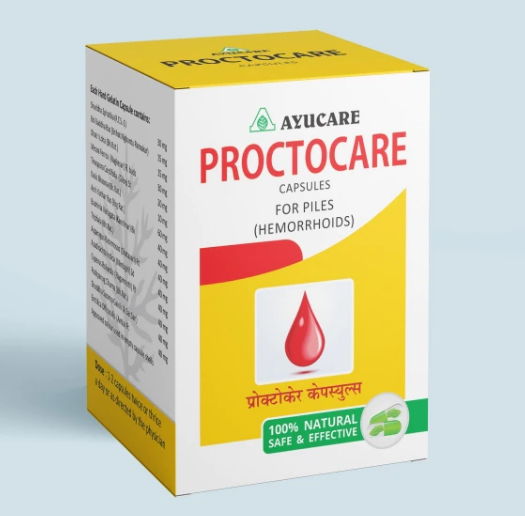 PROCTOCARE CAPSULE 30CAP | Ayurvedic Solution for Hemorrhoids, Fistula, and Fissures | AYUCARE