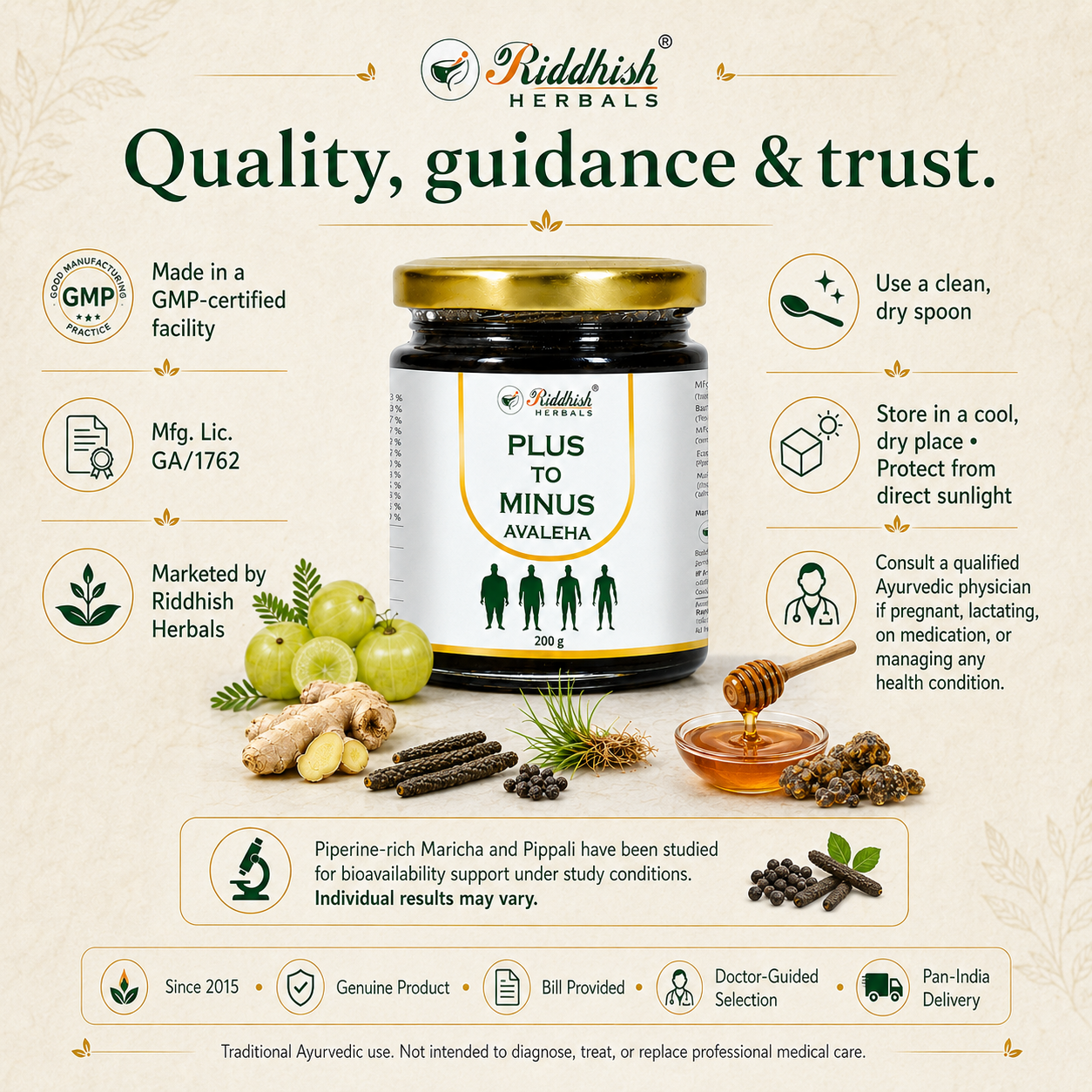 Plus To Minus Avaleha | Digestion & Metabolism | Riddhish Herbals