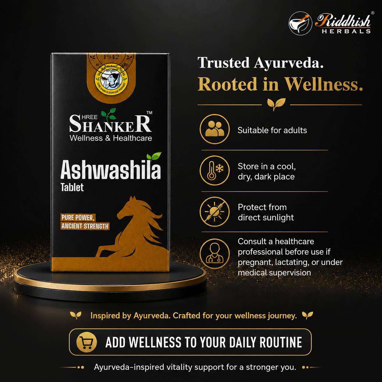ASHWASHILA TABLET - 60TAB | PURE POWER, ANCIENT STRENGTH