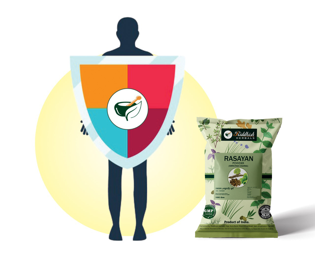 Organic Rasayan Churna (Amrutadi Churna) Help for increase immunity power | 100gm.