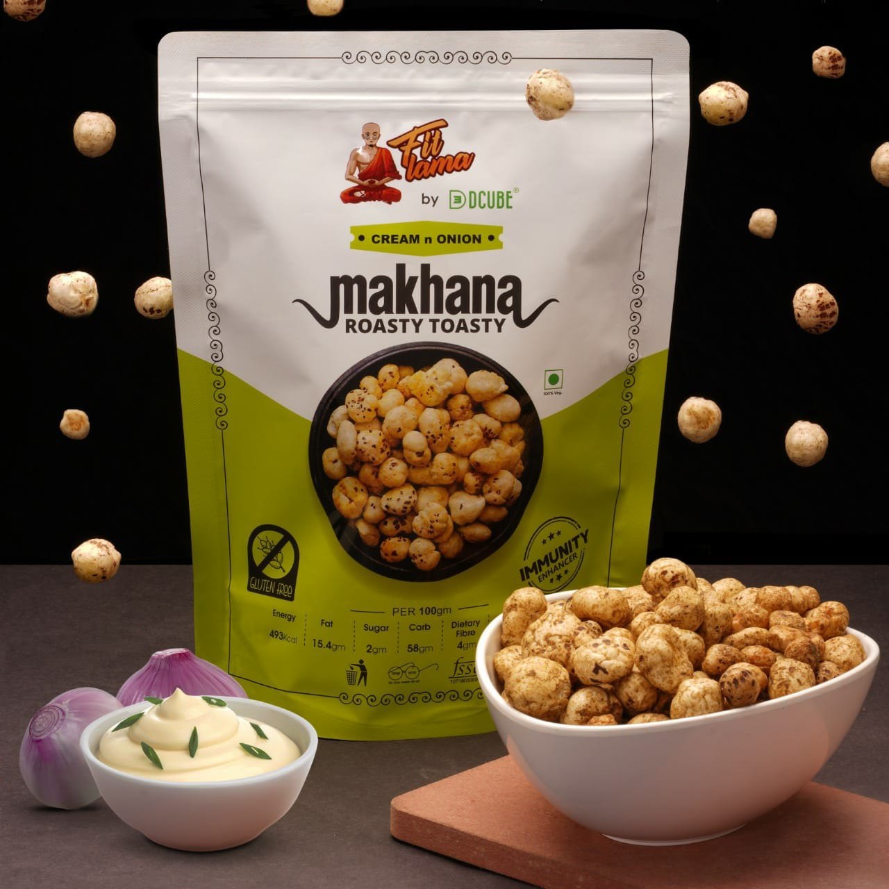 CREAM N ONION MAKHANA 100GM