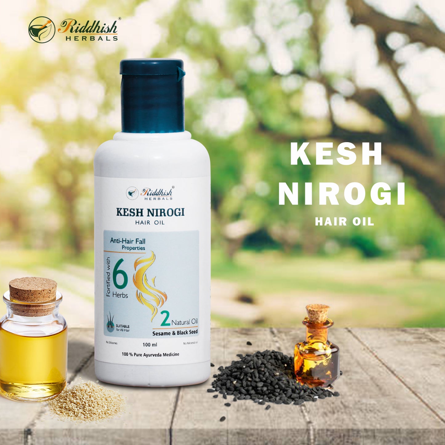 Kesh Nirogi Anti Hair fall Oil 100ml | RIDDHISH HERBALS 🌿 | Strengthen, Nourish & Protect Your Hair Naturally