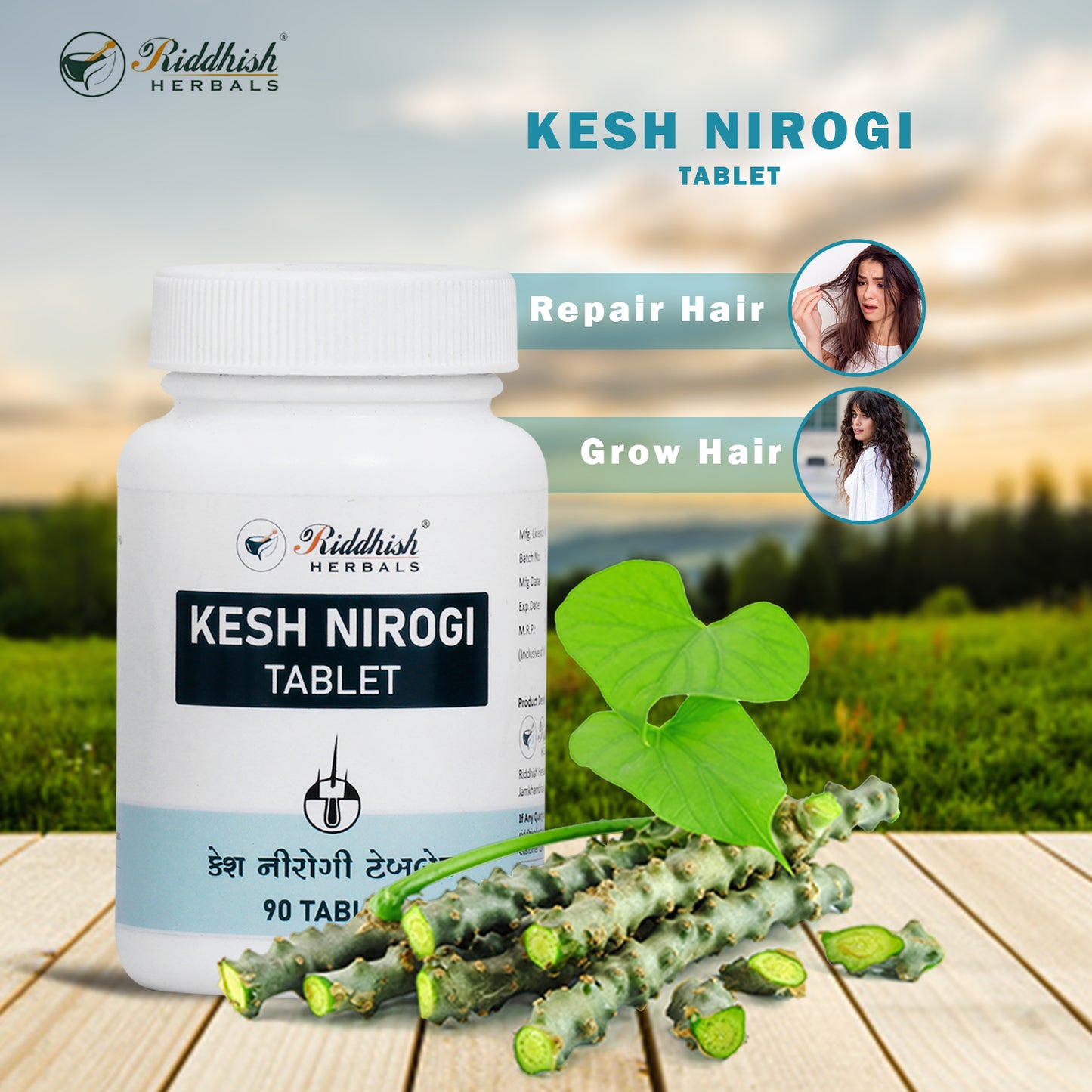 Kesh nirogi tablet 90 Tablet | Promotes Healthy Hair Growth 🌿 | Riddhish Herbals