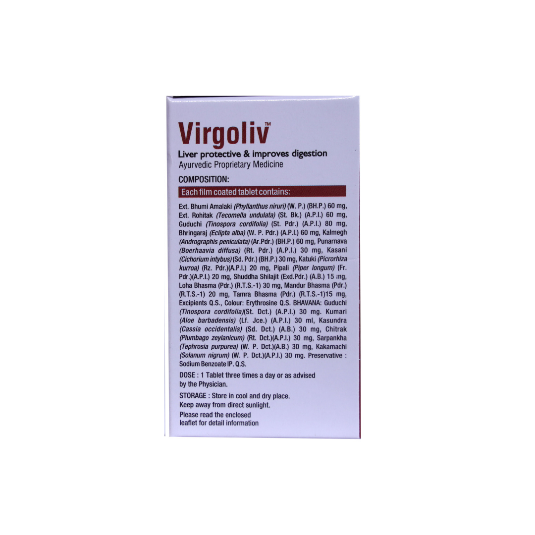 Virgoliv Tablet 30TAB VIRGO | Ayurvedic Liver Support | Enhance Your Liver Health Naturally 🌿