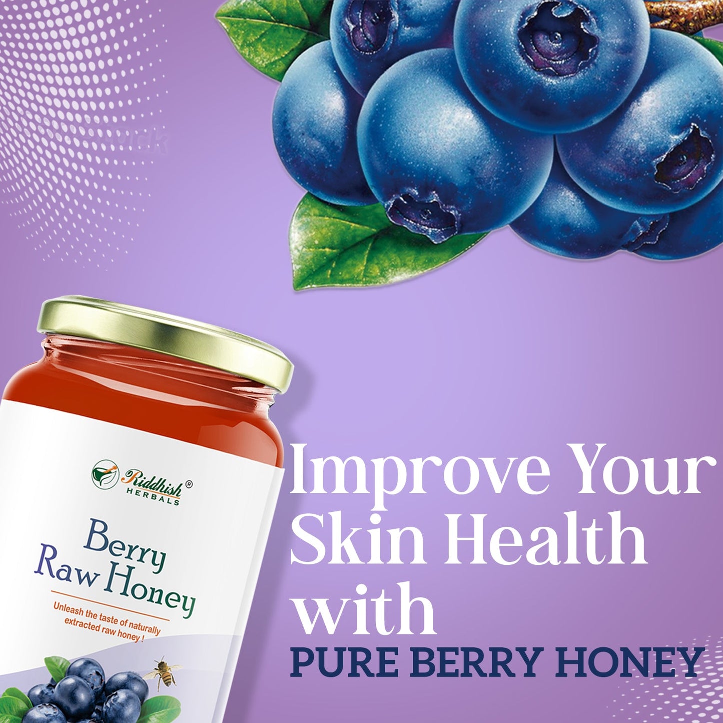 Berry Raw Organic Honey 500g | Natural Taste Honey | Raw and Unprocessed | Punjab Region