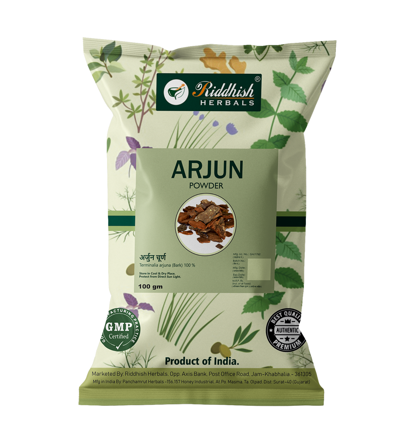 Arjun Powder 100GM | Promotes Heart Health & Overall Wellness | RIDDHISH HERBALS