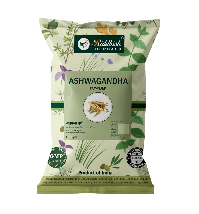 Ashwagandha Powder 100gm - Natural Stress Relief & Immunity Booster | Riddhish Herbals