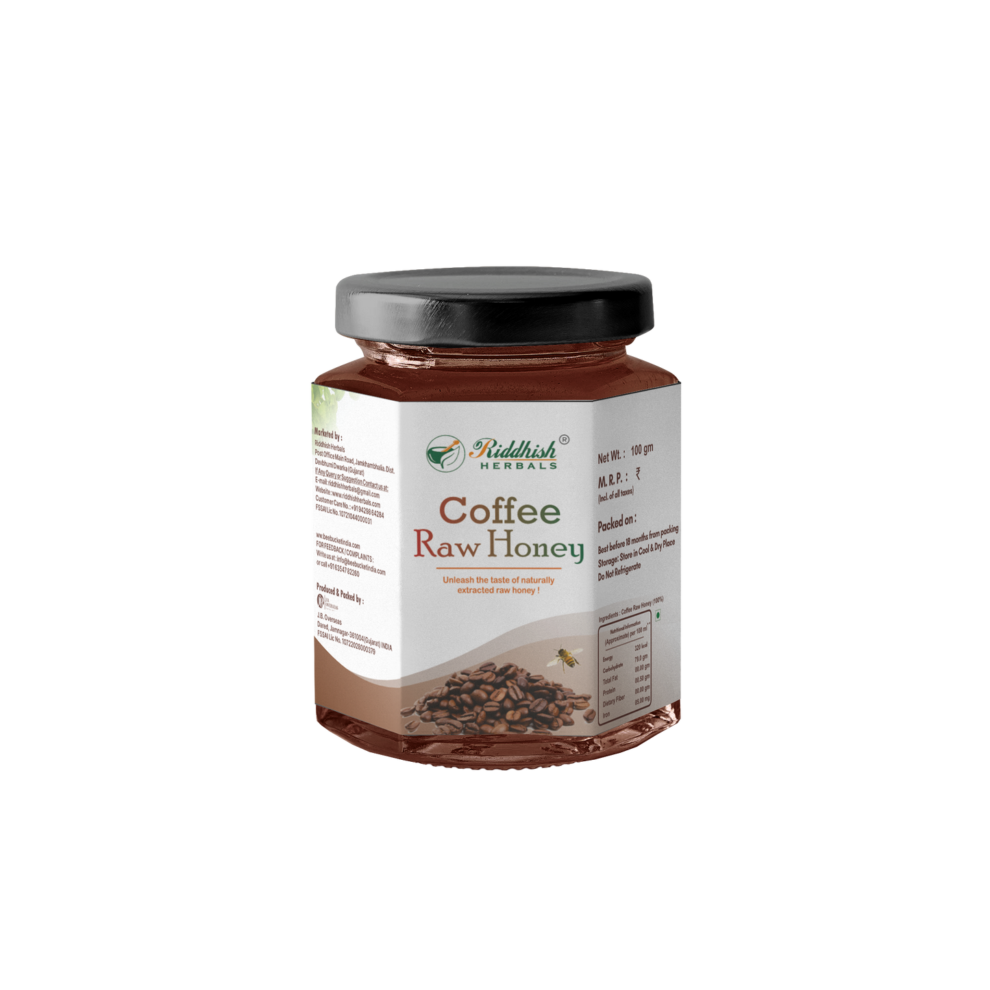 Coffee Organic Raw Honey 100g | Raw and Unprocessed | Karnataka Region