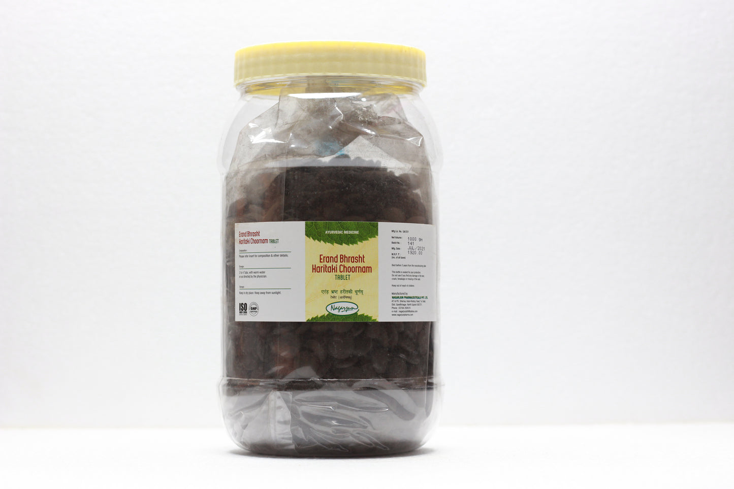 ERAND BHRASHT HARTIKATI CHOORNAM TAB 1KG PACK BY NAGARJUNA PHARMACEUTICALS