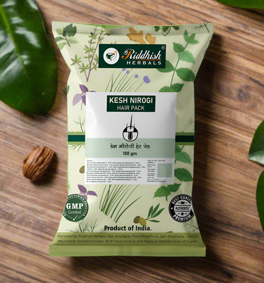 Kesh Nirogi Hair Pack Powder Mask | Ayurvedic Herbal Formula for Anti-Hairfall | Dandruff Control | Deep Conditioning | 100g