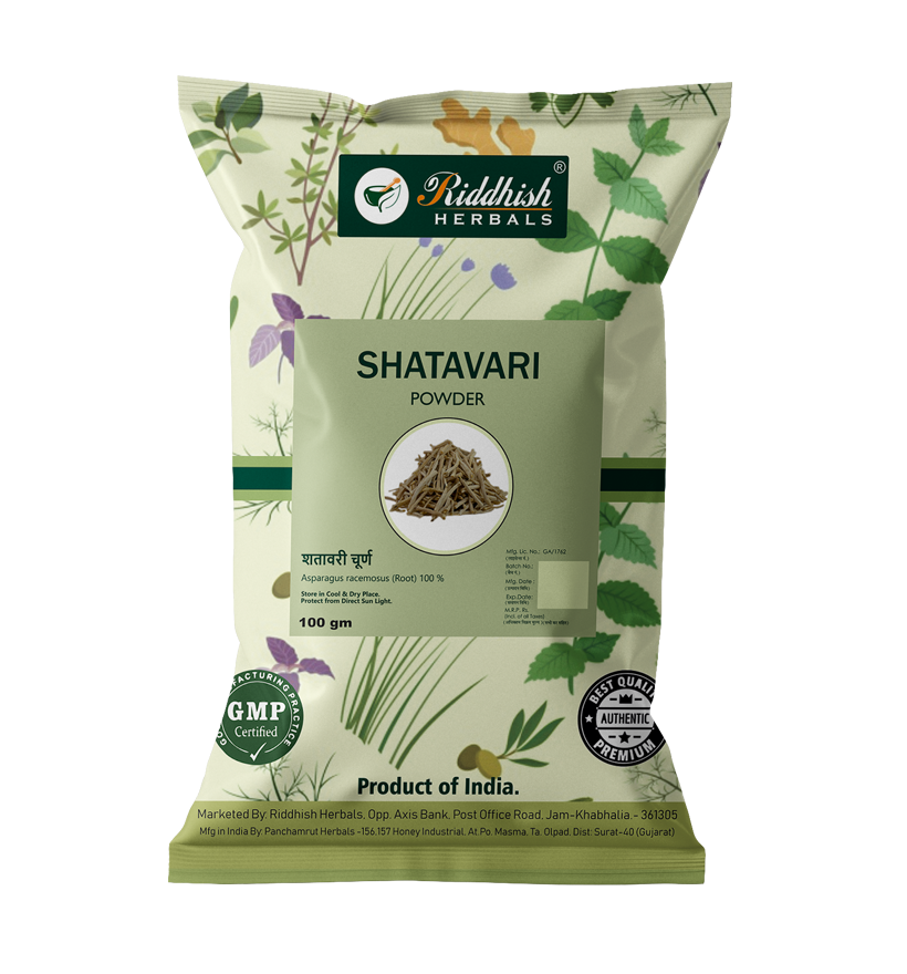 Shatavari Powder 100gm | Pure Asparagus racemosus | Vegan & Gluten-Free | RIDDHISH HERBALS