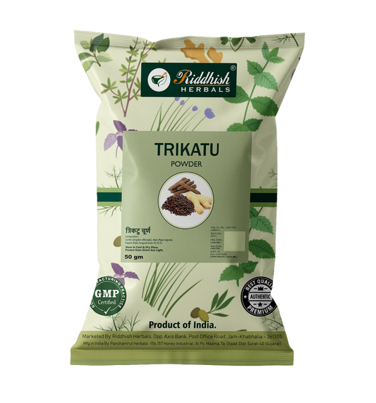Trikatu Churna | Ayurvedic Digestive Support | Sunthi, Mari, Pippali | Enhances Metabolism & Gut Health | Natural Wellness Formula