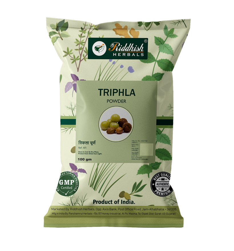 Triphala Powder 100 gm | Digestive Support & Detoxification | Riddhish Herbals