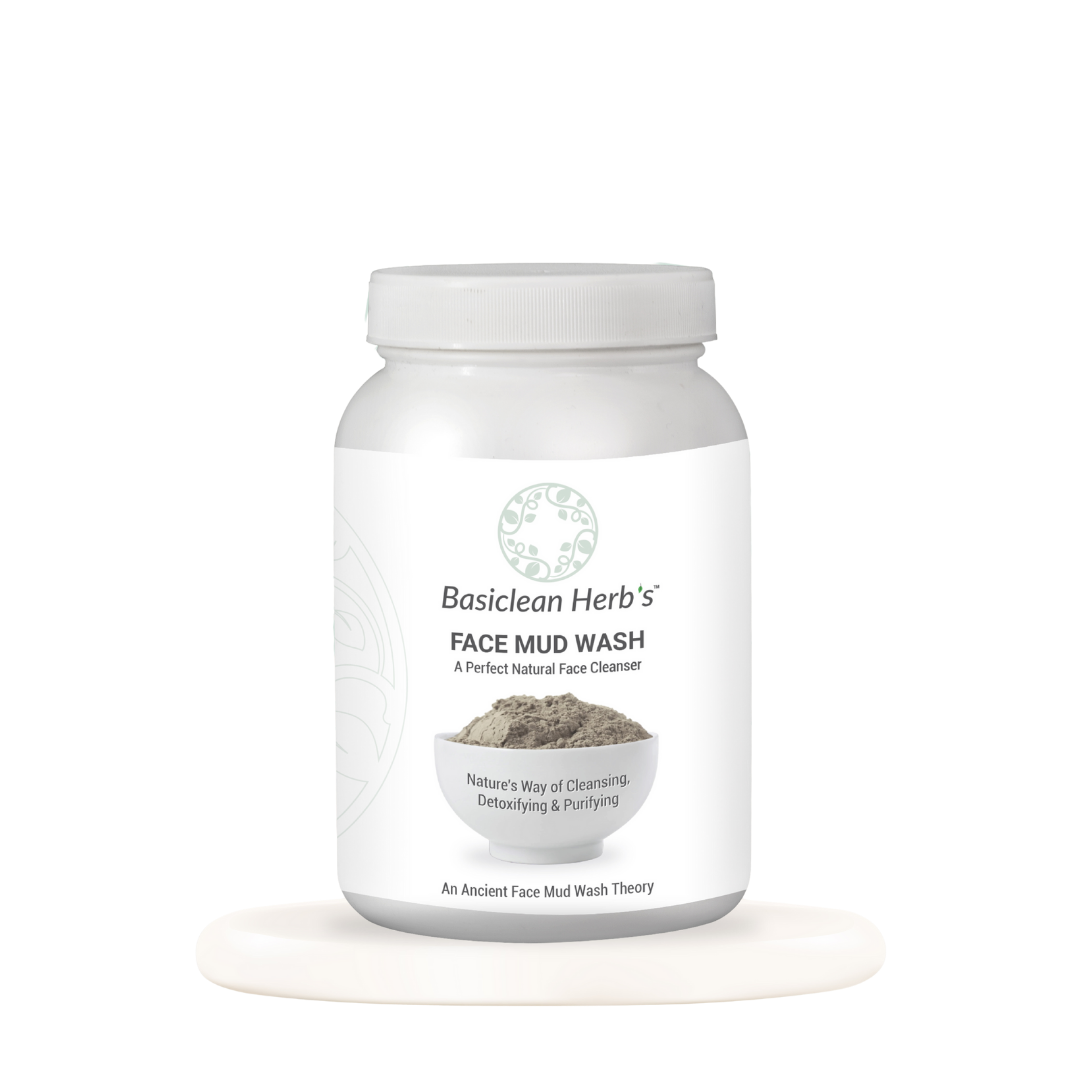 Basiclean Herb's Mud Face Wash | Herbal Face wash powder | For Bright and Clear Skin | RIDDHISH HERBALS