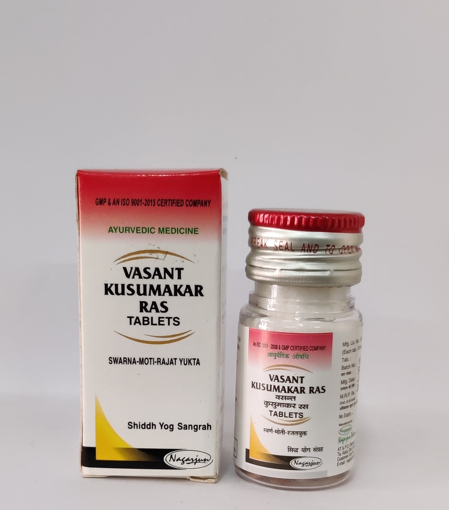 Vasant Kusumakar Ras 10 Tablets — Nagarjun Classical Rasa Shastra | Riddhish Herbals Gujarat