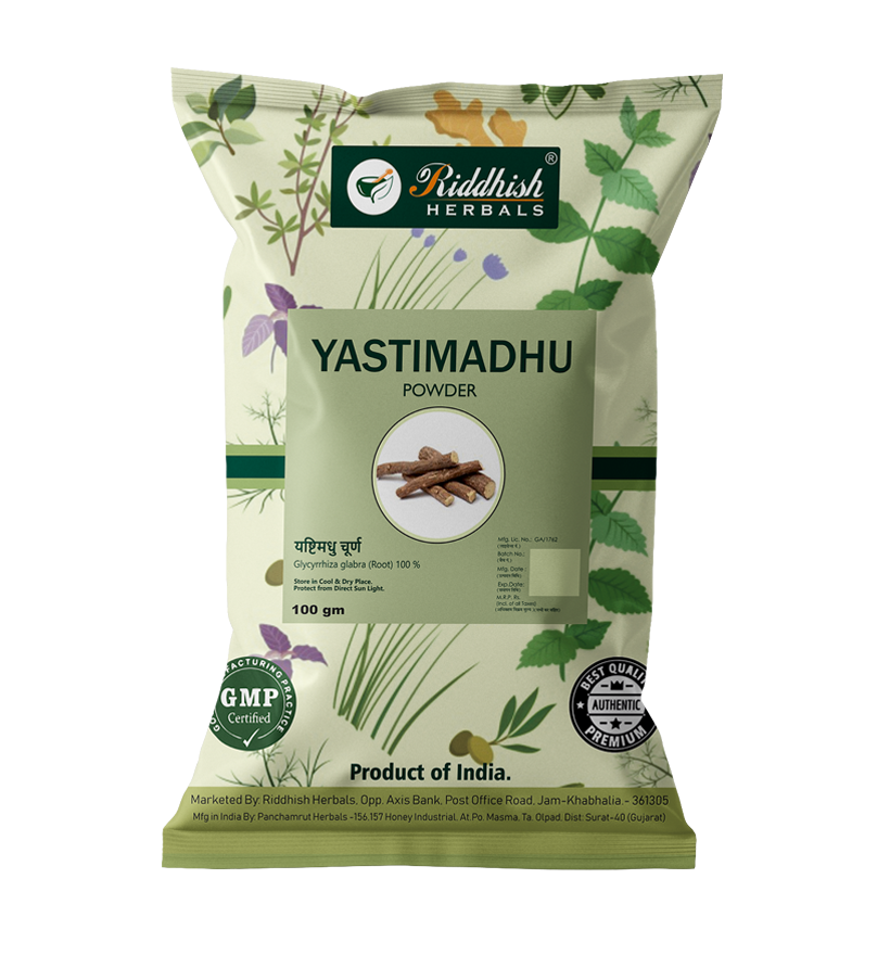 Yastimadhu powder (Licorice) 100gm | Mulethi | Jethimadh | 🌿 Supports Digestive Health | Respiratory Wellness | 100% Pure & Natural | RIDDHISH HERBALS