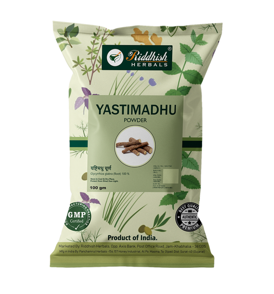 Yastimadhu powder (Licorice) 100gm | Mulethi | Jethimadh | 🌿 Supports Digestive Health | Respiratory Wellness | 100% Pure & Natural | RIDDHISH HERBALS