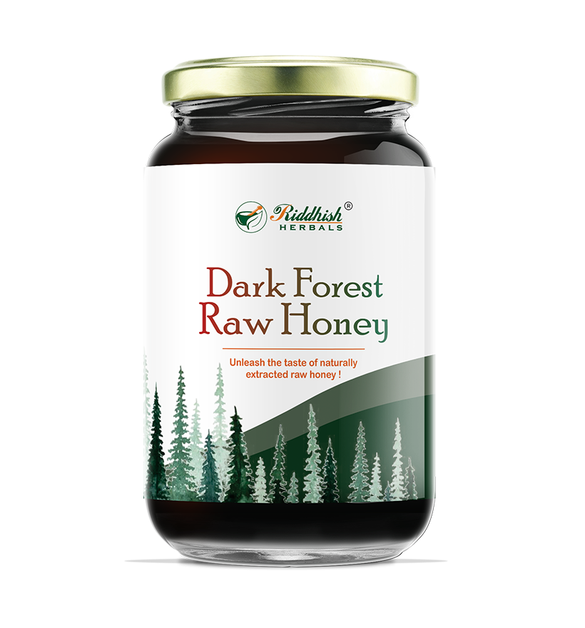 Dark Forest Raw Honey  | Organic | Unprocessed | Unpasteurized | 100% Pure Natural Honey | Madhya Pradesh Region | RIDDHISH HERBALS