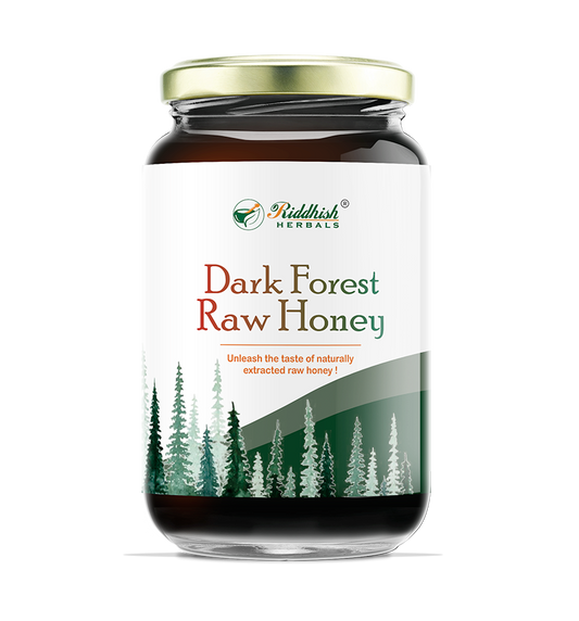 Dark Forest Raw Honey  | Organic | Unprocessed | Unpasteurized | 100% Pure Natural Honey | Madhya Pradesh Region | RIDDHISH HERBALS