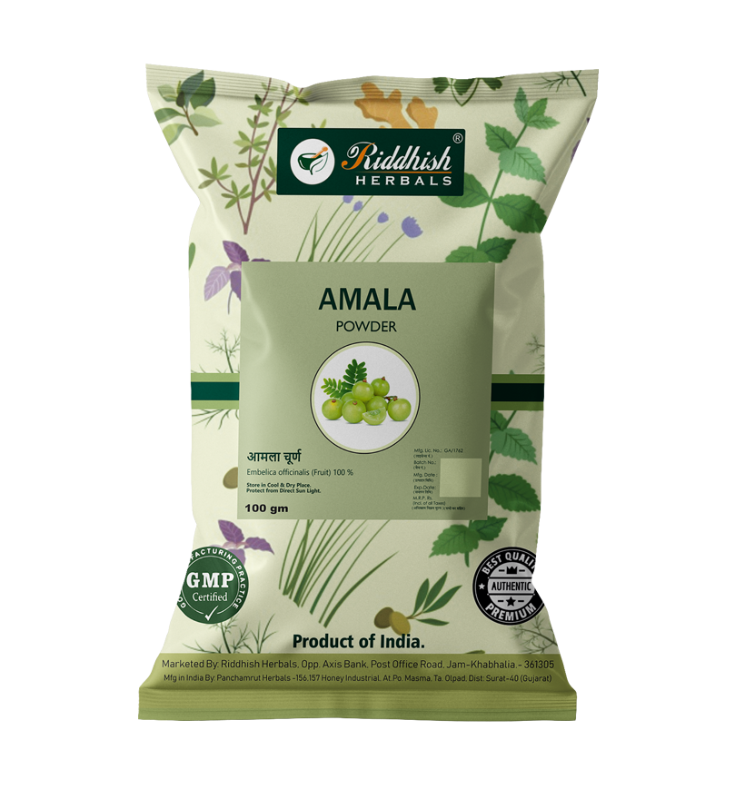 Amla (Amalaki / Phyllanthus emblica) Ayurvedic Amla Powder for hair, skin and wellness — Riddhish Herbals