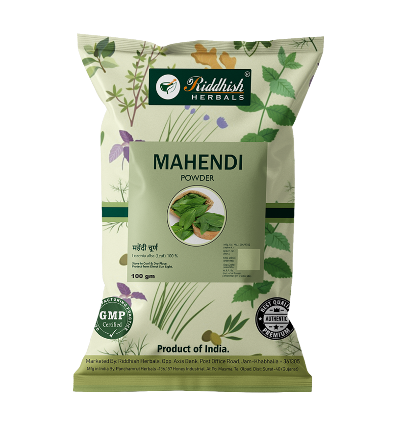 Natural Henna Mahendi Powder (Lawsonia inermis) for hair colour — Riddhish Herbals