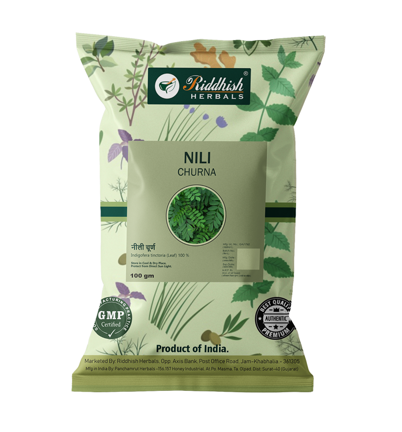 Indigo Nili Powder (Indigofera tinctoria) natural hair colour — Riddhish Herbals