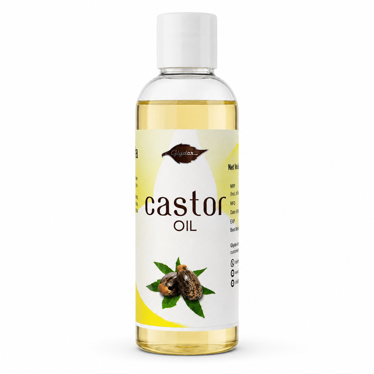 Castor Oil 100ml | Glydex | Pure Erand Oil | Ayurvedic Hair, Skin & External Wellness | Ricinus communis