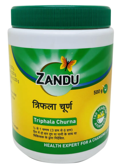ZANDU TRIPHALA CHURNA  | A Natural Digestive Health Boost | 500g