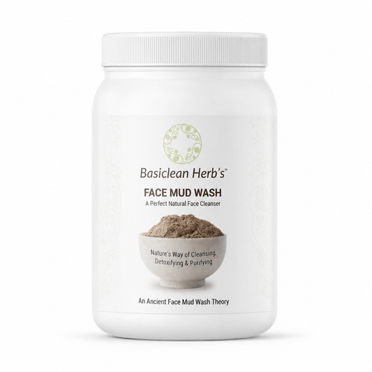 Basiclean Herb's Mud Face Wash Powder | Herbal Clay Cleanser | 150gm | Riddhish Herbals