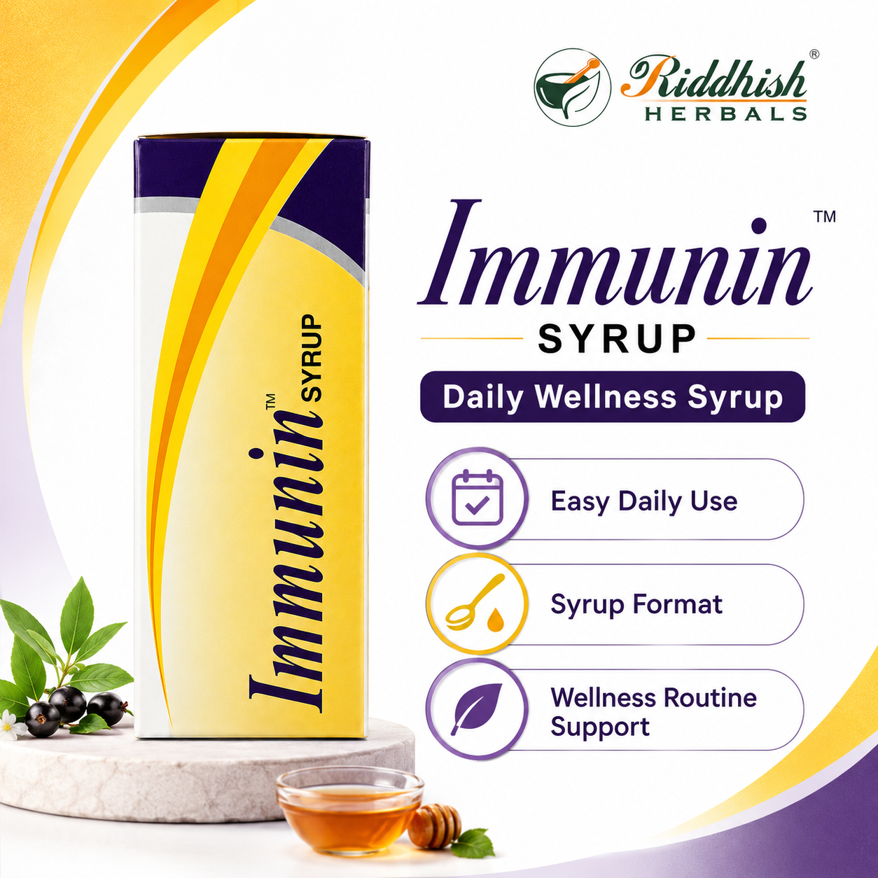 Immunin Syrup 200ml | Therachem Herbals | Ayurvedic Immunity & Energy Wellness Syrup | Ashwagandha & Moringa