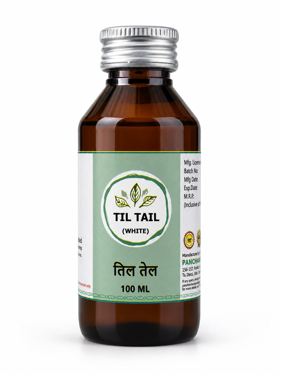 Til Tail 100ml | Panchamrut Herbals | Pure Sesame Oil for Ayurvedic Massage, Skin & Hair Wellness