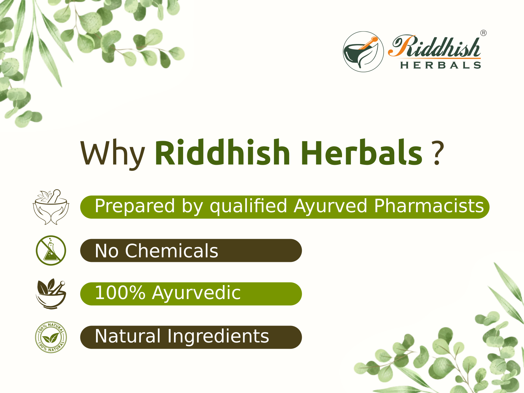Ten On Powder front label Ashwagandha Gokhru Kesar — Riddhish Herbals proprietary formulation