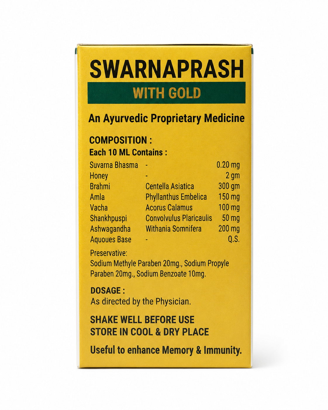 Suvarnaprashan 10ml | Glydex | Classical Ayurvedic Gold & Brahmi Drops for Children's Wellness
