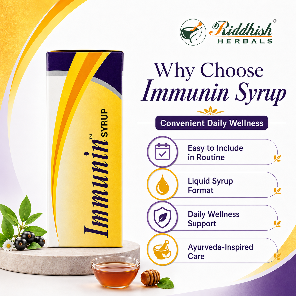 Immunin Syrup 200ml | Therachem Herbals | Ayurvedic Immunity & Energy Wellness Syrup | Ashwagandha & Moringa