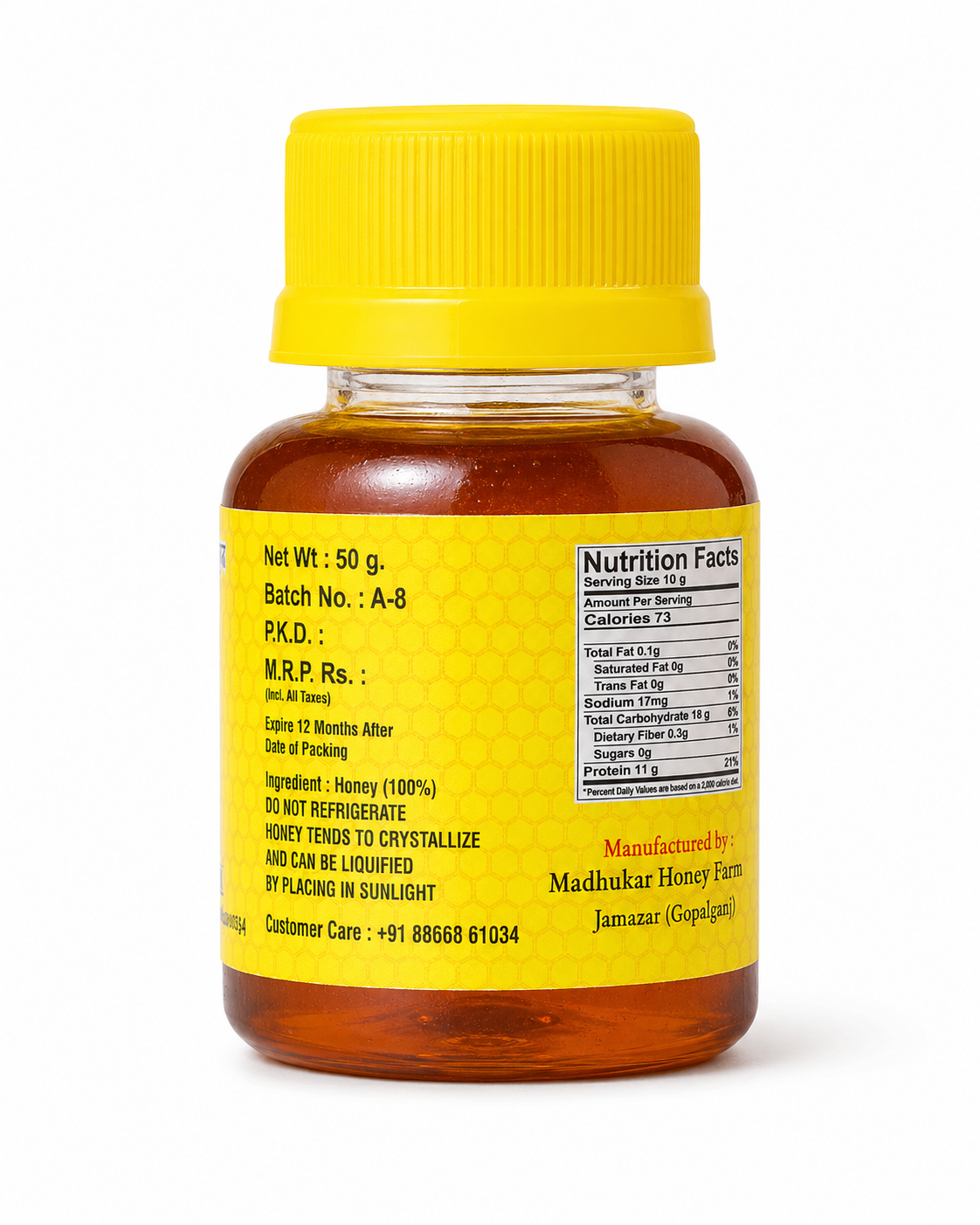Honey Madhukar 50gm | Pure Natural Honey | Daily Wellness Sweetener & Ayurvedic Anupana