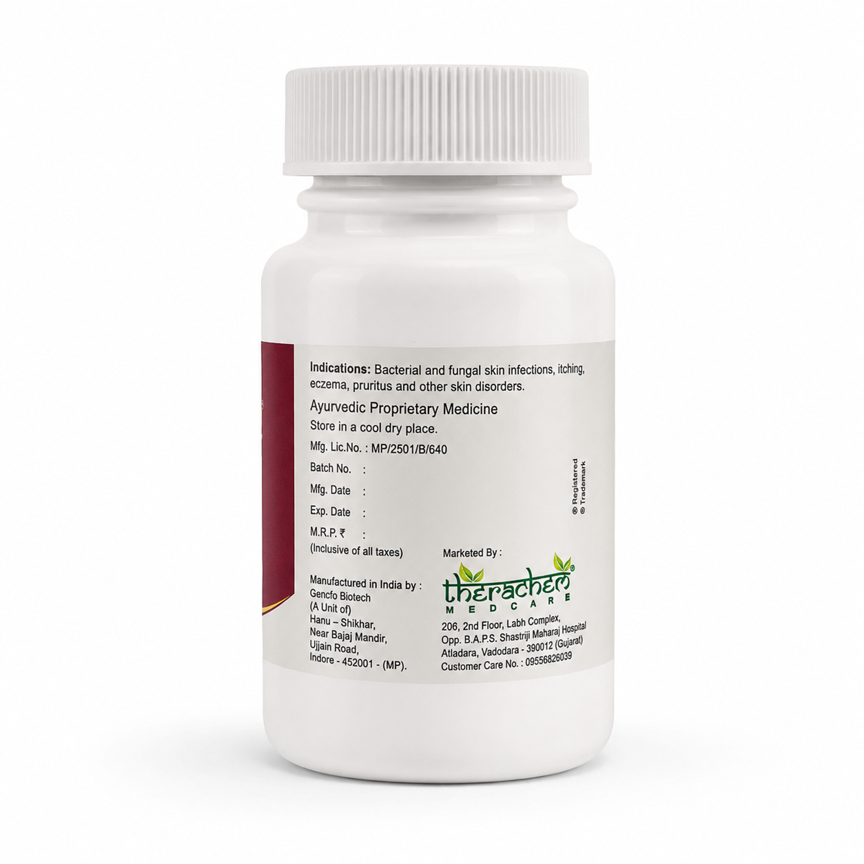 Raktin Tablets 60 Tab | Therachem Herbals | Ayurvedic Blood Purifier & Skin Wellness Tablets