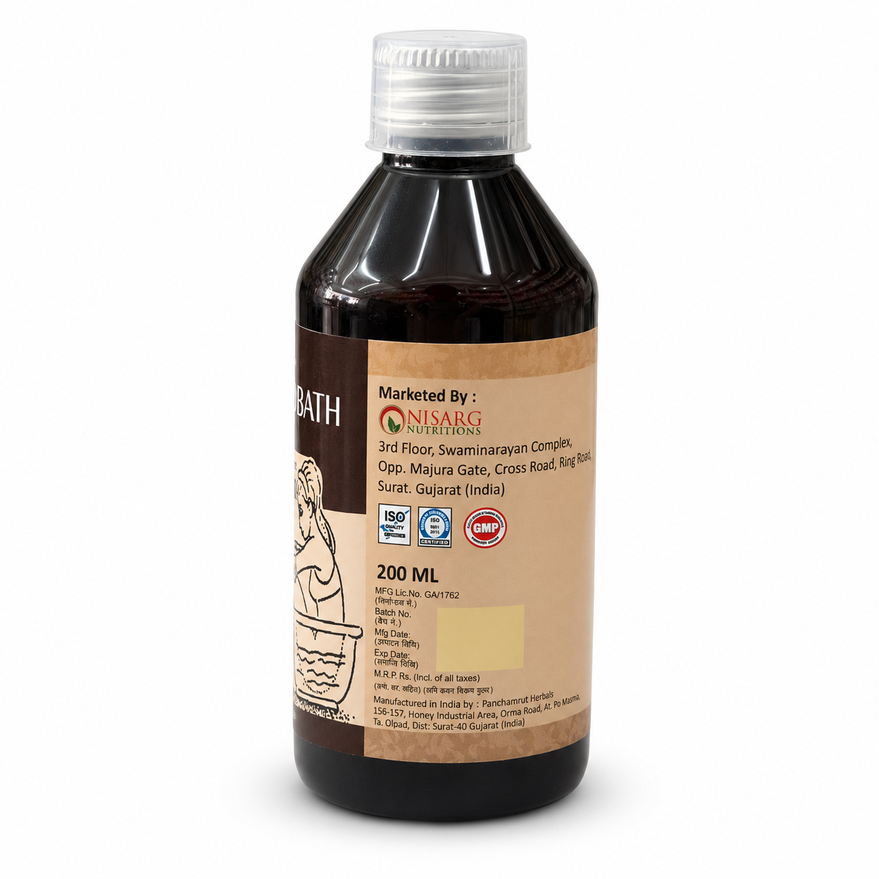 Nisarg Nutritions Proctobath Liquid – Ayurvedic Panchvalkal Sitz Bath; Wound Care Support
