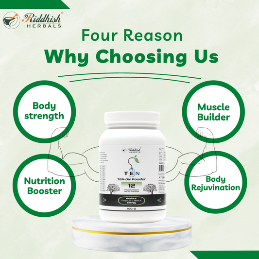Ten On Powder 100gm | Ayurvedic Vitality & Wellness Support | Riddhish Herbals