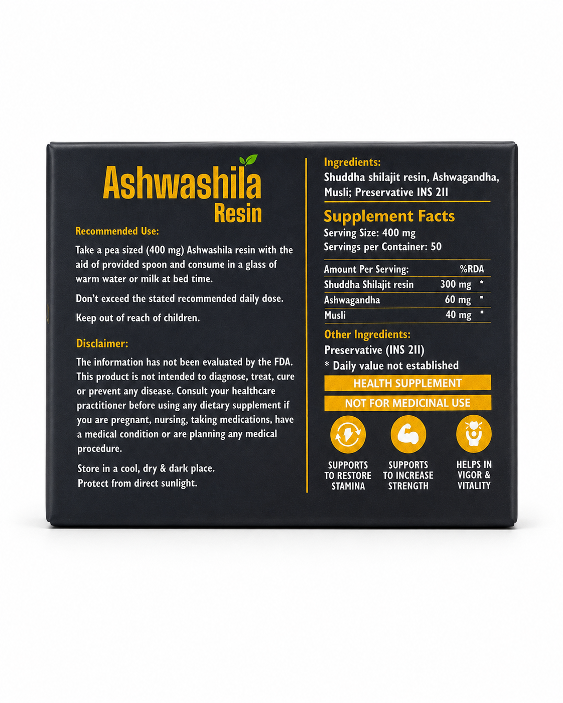 ASHWASHILA RESIN 20GM | PURE POWER ANCIENT STRENTH