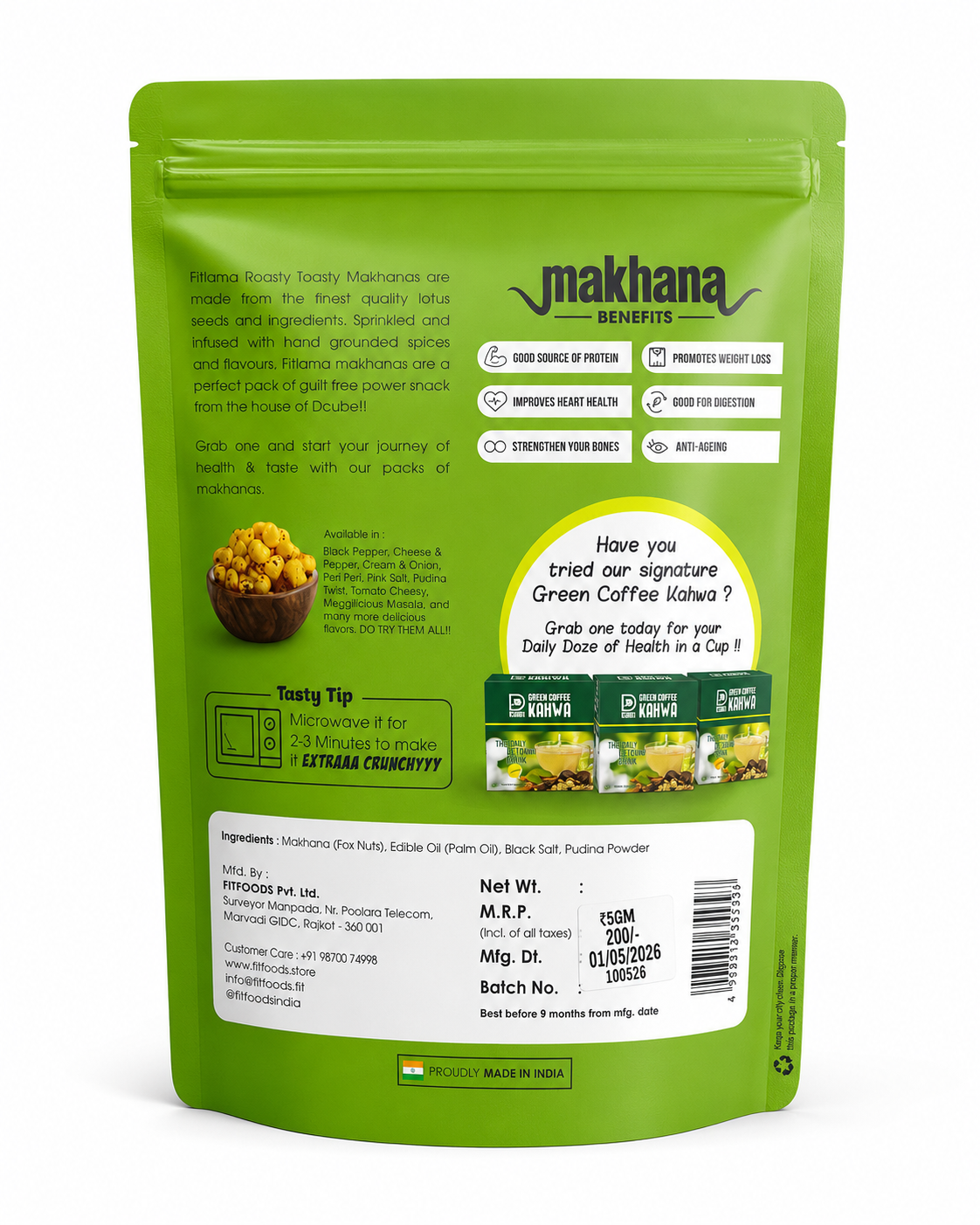 PUDINA TWIST MAKHANA 90GM