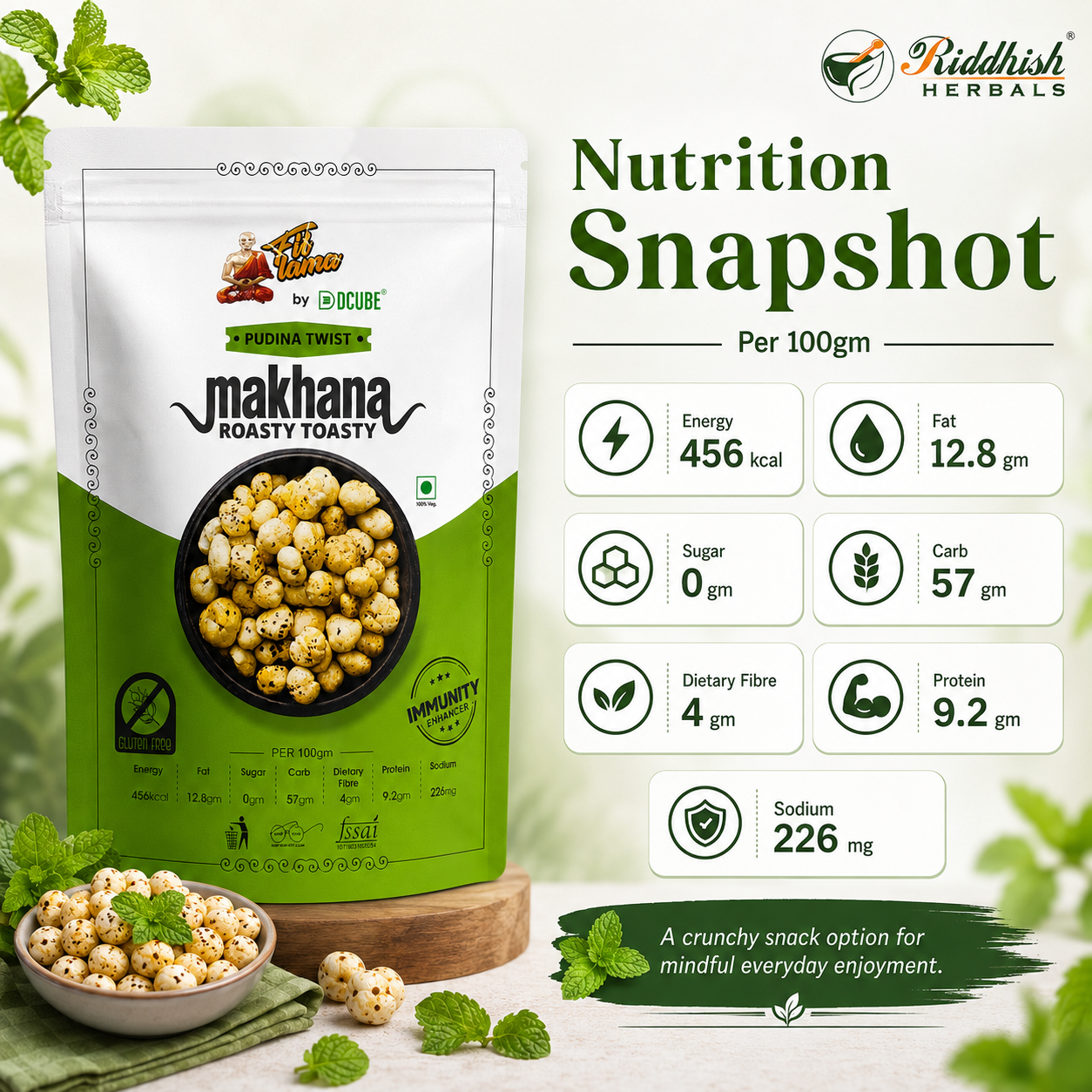 PUDINA TWIST MAKHANA 90GM